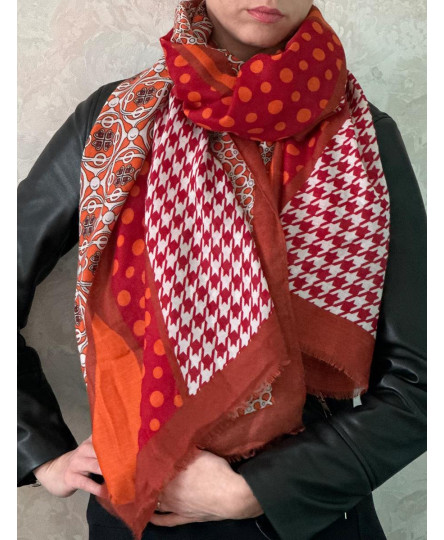 Abstract Scarf Orange
