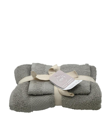 Set 2 Terry Towels Grey