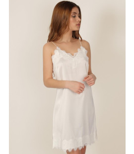 CAMASA DE NOAPTE - SATINE NIGHTDRESS WHITE