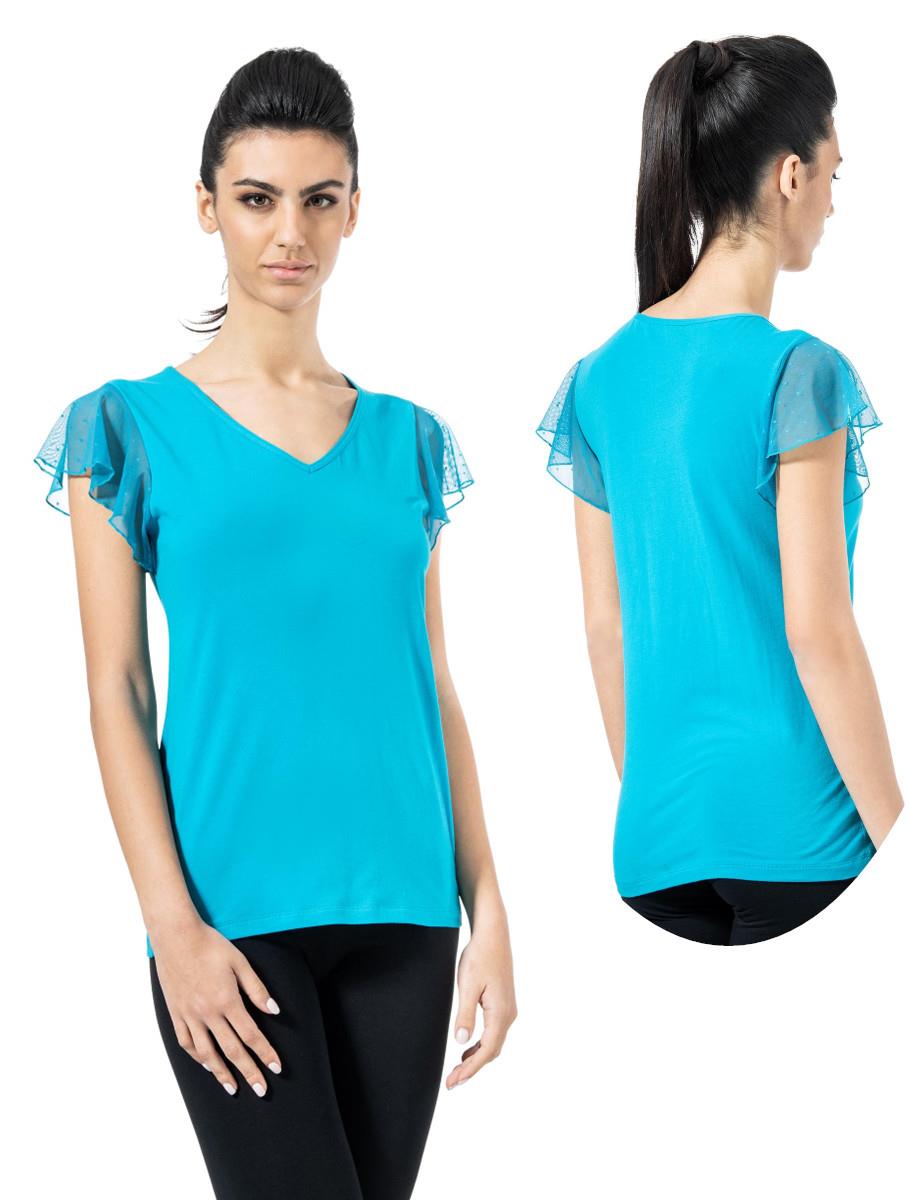 Tricou dama - farfalla turquoise 