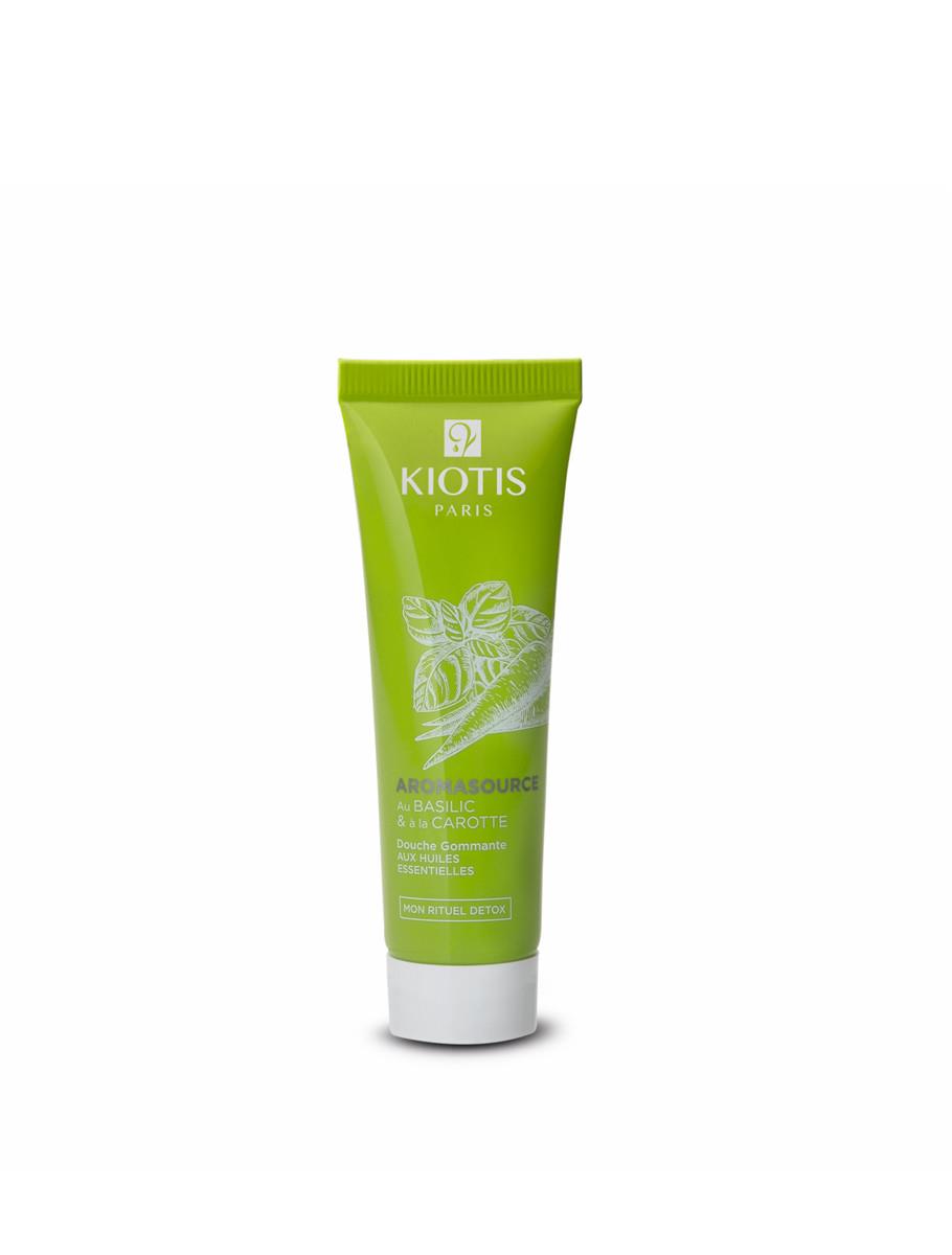 Gel de dus - mini shower scrub basil 30 ml   