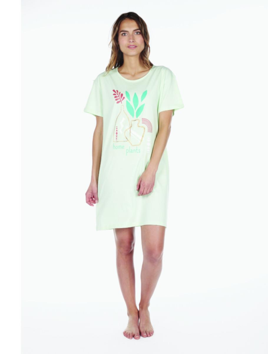 Rochie - pot flowers green
