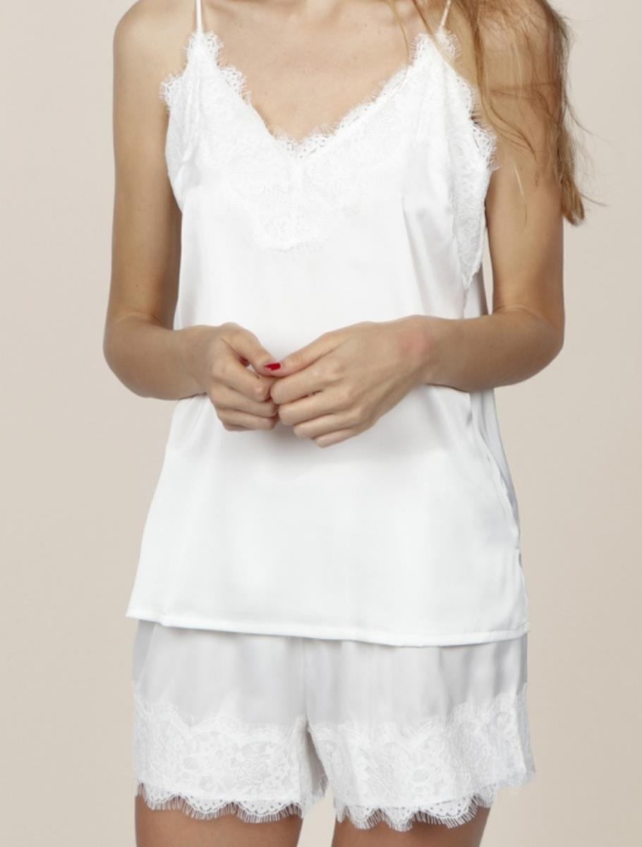Pijama - satine sensation white pijama