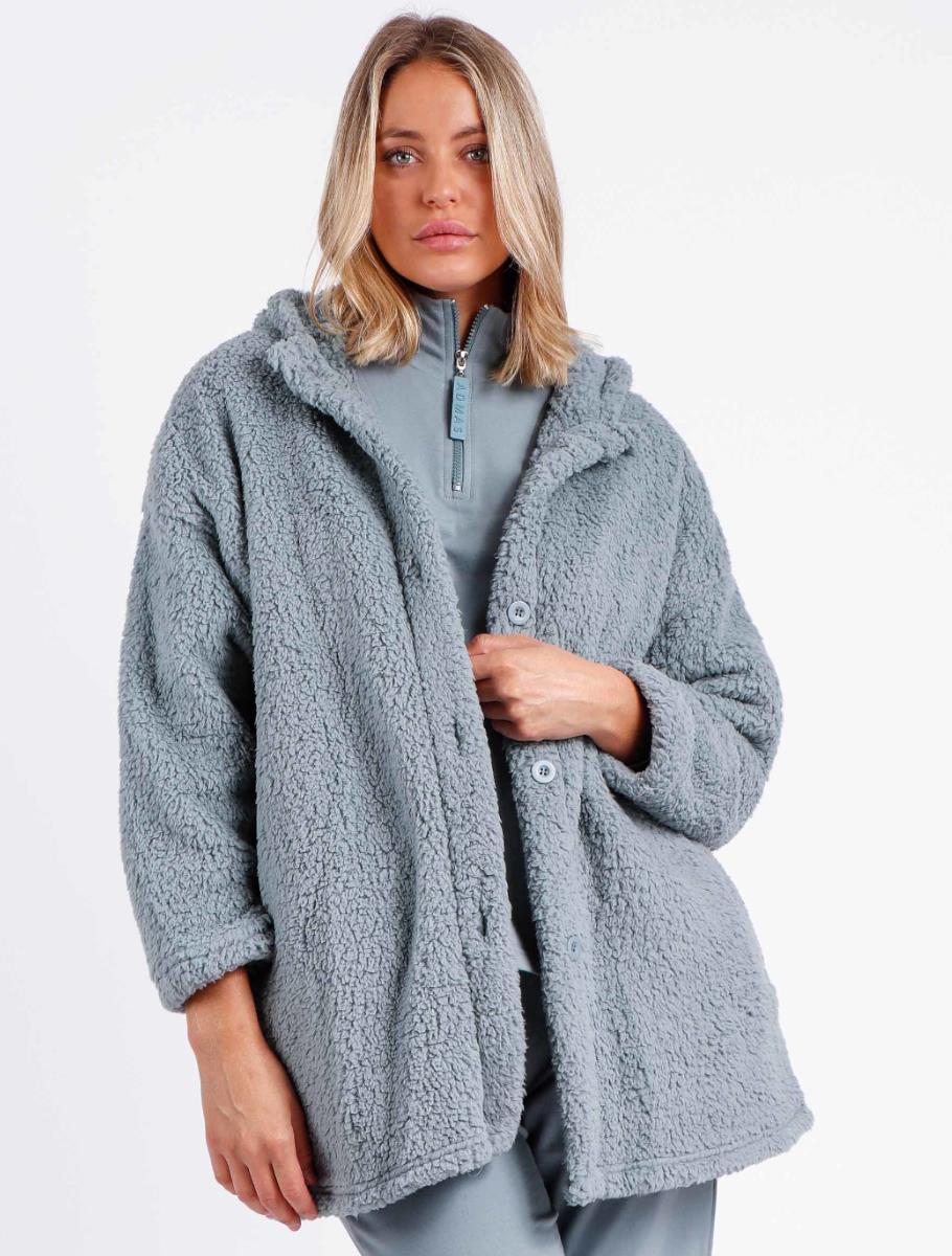 Jacheta - sherpa jacket ocean