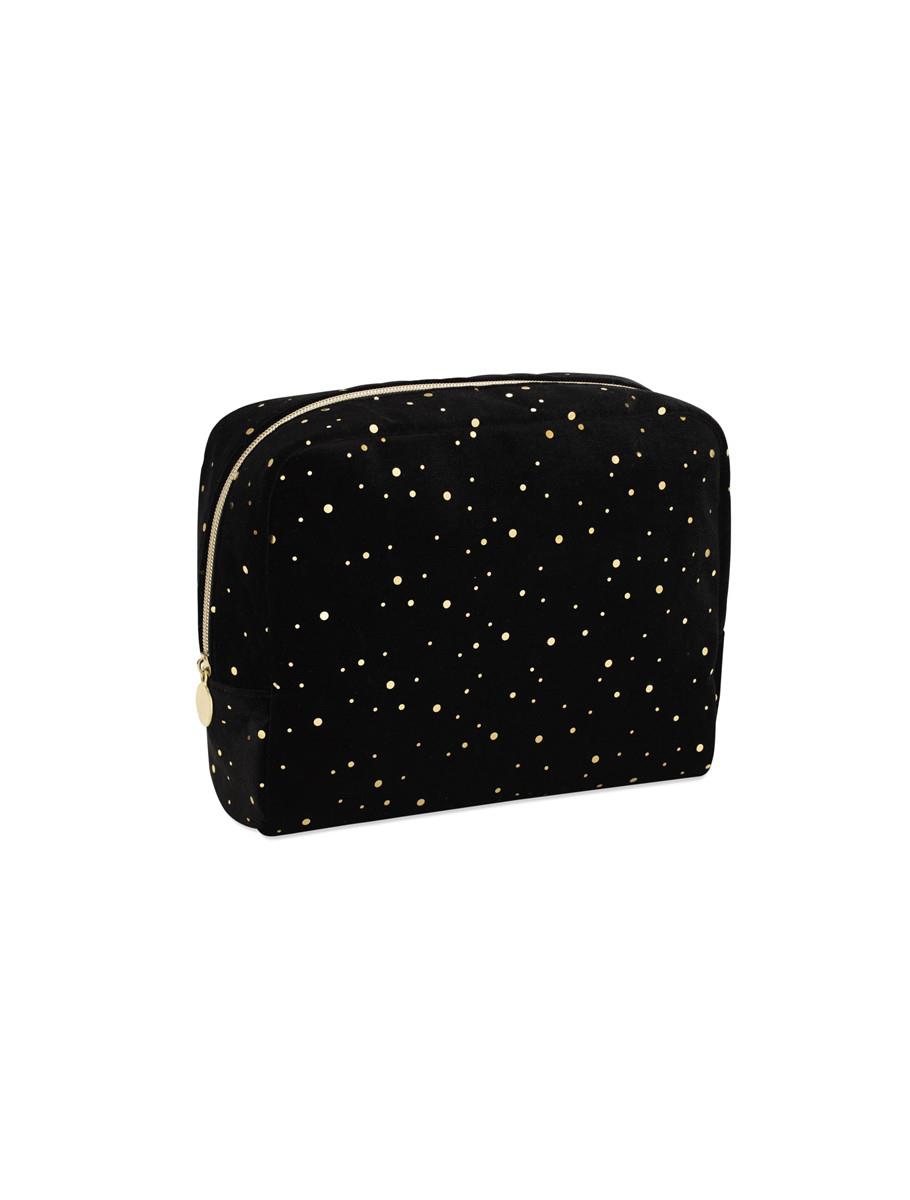 Velour make up bag black